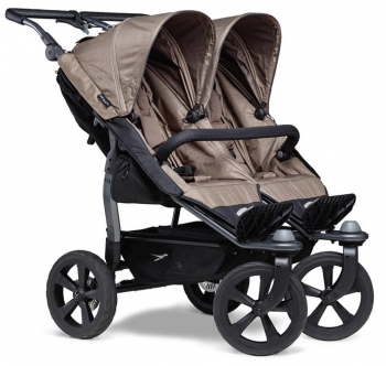 TFK sourozenecký kočárek Duo stroller - air chamber wheel black