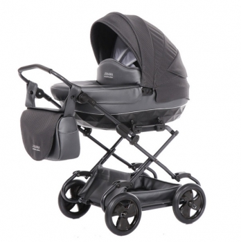 Junama kočárek pro panenky MINI SAPHIRE 02 Anthracite Grey