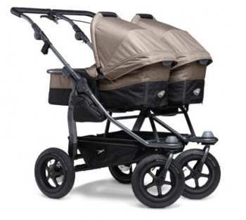 TFK sourozenecký kočárek Duo combi pushchair - air wheel brown