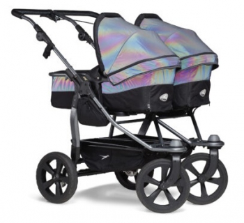 TFK sourozenecký kočárek Duo combi pushchair - air chamber wheel glow in the dark