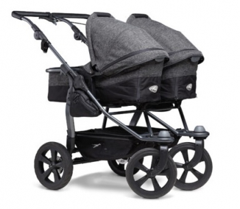 TFK sourozenecký kočárek Duo combi pushchair - air chamber wheel prem. anthracite