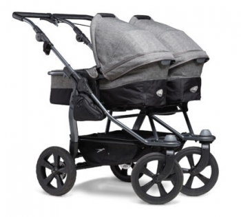 TFK sourozenecký kočárek Duo combi pushchair - air chamber wheel prem. grey