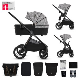 KINDERKRAFT KINDERKRAFT Kočárek kombinovaný Nea 2 2v1 Lunar Black Bizuu