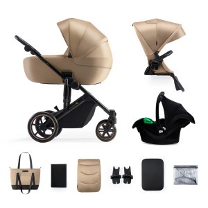 KINDERKRAFT SELECT KINDERKRAFT SELECT Kočárek kombinovaný 3v1 Prime 2 Sandrose Beige, Premium