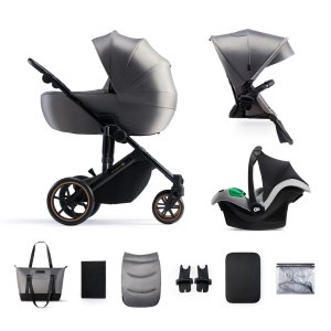 KINDERKRAFT SELECT KINDERKRAFT SELECT Kočárek kombinovaný 3v1 Prime 2 Shadow Grey, Premium