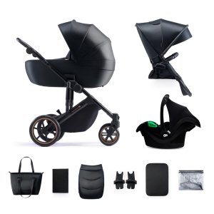 KINDERKRAFT SELECT KINDERKRAFT SELECT Kočárek kombinovaný 3v1 Prime 2 Venezian Black, Premium