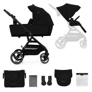 KINDERKRAFT SELECT KINDERKRAFT SELECT Kočárek kombinovaný Yoxi 2v1 Pure Black