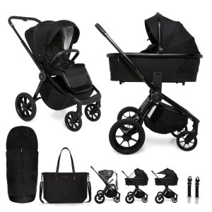MUUVO MUUVO Kočárek kombinovaný Quick SE 2 Chromium black set 2v1