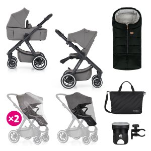 PETITEMARS PETITE&MARS Kočárek kombinovaný ICON 2v1 Dove Grey XXL AIR