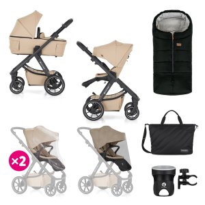 PETITEMARS PETITE&MARS Kočárek kombinovaný ICON 2v1 Mocha Beige XXL RWS