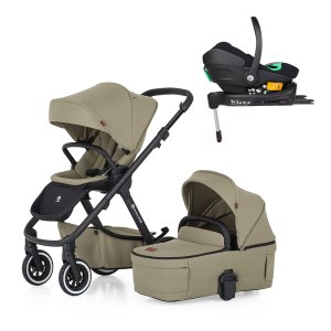 PETITEMARS PETITE&MARS Kočárek kombinovaný ICON 2v1 Mossy Green LITE AIR + Core Pro i-Size Black Grey + Báze