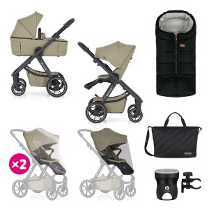 PETITEMARS PETITE&MARS Kočárek kombinovaný ICON 2v1 Mossy Green XXL RWS