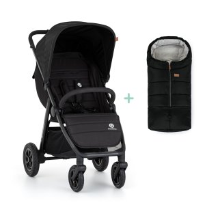 PETITEMARS PETITE&MARS Kočárek sportovní Airwalk2 Perfect Black + PETITE&MARS fusak Jibot ZDARMA