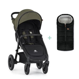 PETITEMARS PETITE&MARS Kočárek sportovní Street2 Air Black Mature Olive + PETITE&MARS fusak Jibot ZDARMA