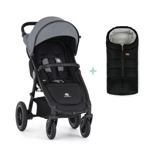 PETITEMARS PETITE&MARS Kočárek sportovní Street2 Air Black Ultimate Grey + PETITE&MARS fusak Jibot ZDARMA