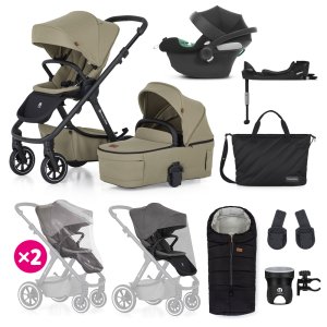 PETITEMARS PETITE&MARS SET Kočárek 4v1 ICON Mossy Green XXL RWS + CBX By CYBEX Aton B2 i-Size