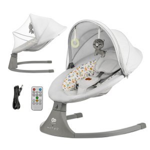 KINDERKRAFT KINDERKRAFT Lehátko houpací s melodií 2v1 Lumi, do 9 kg, Premium Light Grey