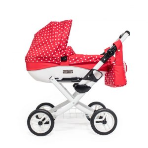 JASMINE JASMINE Kočárek pro panenky Kids červený puntík