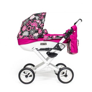 JASMINE JASMINE Kočárek pro panenky Kids růžové květy