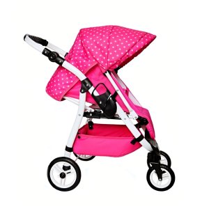 JASMINE Kočárek pro panenky Kids Sport růžový puntík