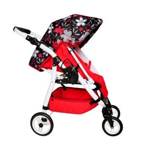 JASMINE Kočárek pro panenky Kids Sport tmavý s květy