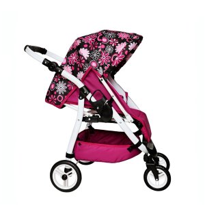 JASMINE Kočárek pro panenky Kids Sport růžový s květy