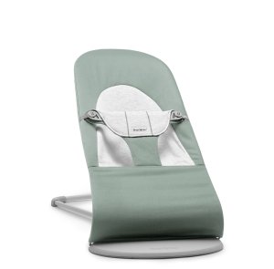 BABYBJORN Babybjorn lehátko Balance SOFT Woven/Jersey, Light Sage/grey světlá konstrukce