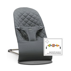  Lehátko Babybjorn Bouncer Bliss  Anthracite cotton + hračka  očička Googly Eyes