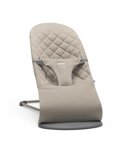 BABYBJORN Lehátko Babybjorn Bouncer Bliss  Sand Grey Woven tm.šedá konstrukce