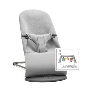  Lehátko Babybjorn Bouncer Bliss Light Grey 3D Jersey s hračkou textilní Soft friends