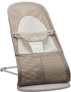 BABYBJORN BABYBJÖRN Lehátko Balance Soft Grey Beige/White mesh, světle šedá konstrukce
