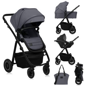 LIONELO LIONELO Kočárek kombinovaný Amber Plus 3v1 Grey Graphite