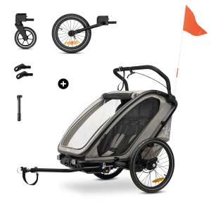 Hauck Hauck Bike N Walk Duo cyklovozík 3v1 light grey