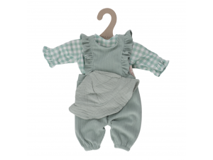  Oblečení na panenku Baby Green Check