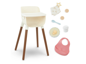  Židlička jídelní pro panenky s doplňky
