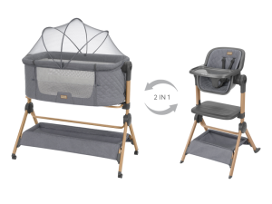  Postýlka a židlička 2v1 Sleat Me Grey