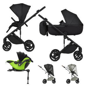 ANEX ANEX Kočárek kombinovaný Eli Midnight + KIDDY Evoluna i-size 2 + základna