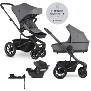 EASYWALKER EASYWALKER Kočárek kombinovaný Harvey⁵ 2v1 Pebble Grey LITE AIR + CYBEX Aton B2 i-Size + základna
