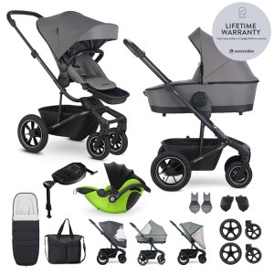 EASYWALKER EASYWALKER Kočárek kombinovaný Harvey⁵ Pebble Grey XXL AIR + KIDDY Evoluna i-size 2 + základna