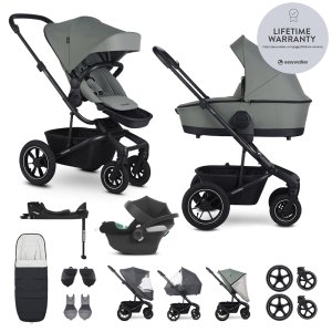 EASYWALKER EASYWALKER SET Kočárek 4v1 Harvey⁵ Agave Green XXL AIR + CYBEX Aton B2 i-Size + základna