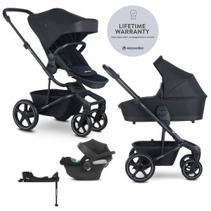 EASYWALKER EASYWALKER SET Kočárek 4v1 Harvey⁵ Midnight Black LITE RWS +CYBEX Aton B2 i-Size,základna