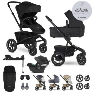 EASYWALKER EASYWALKER SET Kočárek 4v1 Jimmey Pepper Black XXL AIR + RWS + CYBEX Aton B2 i-Size