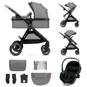 KINDERKRAFT KINDERKRAFT Kočárek kombinovaný 3v1 Esme Pro Moonlight Grey