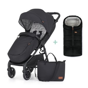 PETITEMARS PETITE&MARS Kočárek sportovní Royal2 Black Perfect Black + PETITE&MARS fusak Jibot ZDARMA