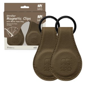 SIPO Sipo Magnetické klipy na kočárek, 2ks, hnědá