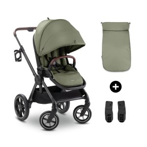 Hauck Hauck Sporťák Comfort N Care + nánožník / adaptér na autosedačku, Olive