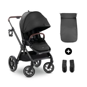 Hauck Hauck Sporťák Comfort N Care + nánožník / adaptér na autosedačku, Black