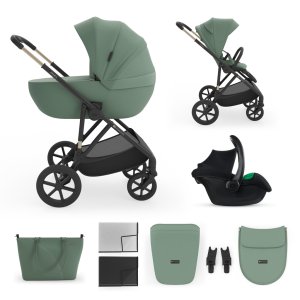 KINDERKRAFT KINDERKRAFT Kočárek kombinovaný 3v1 Prime 3 Dark Green