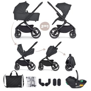 PETITEMARS PETITE&MARS Kočárek kombinovaný SCOUT 3v1 Anthracite Moon s Core Pro i-Size 