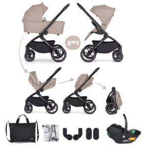 PETITEMARS PETITE&MARS Kočárek kombinovaný SCOUT 3v1 Cappuccino Cream s Core Pro i-Size 